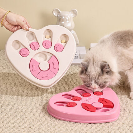Pet Puzzle Toy with Rotating Food Dispenser