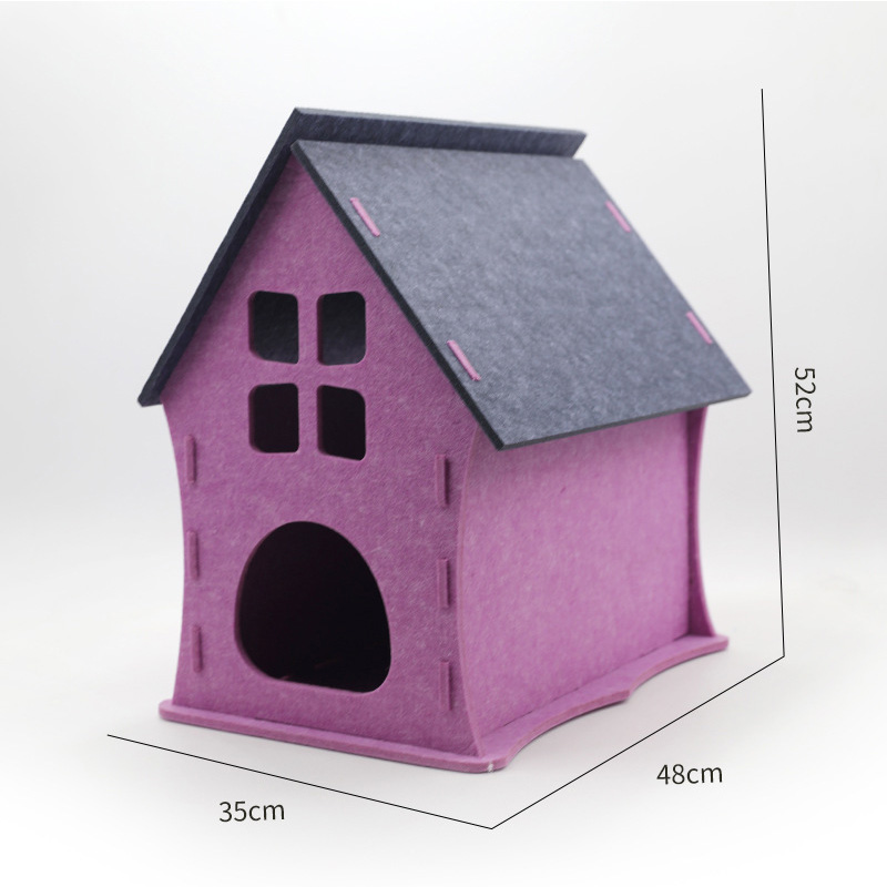 Halloween Felt Detachable Castle Cat Bed