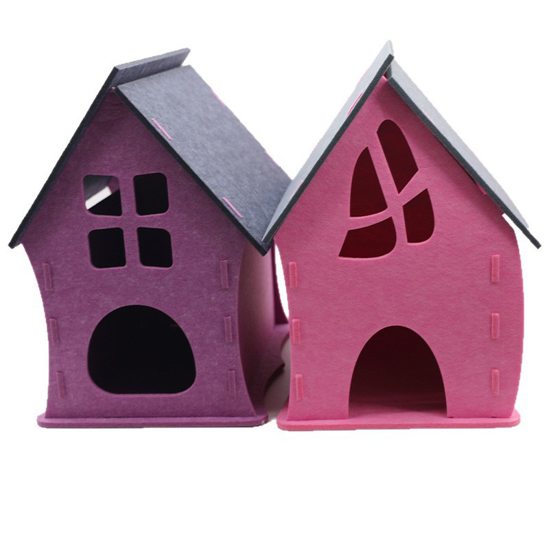 Halloween Felt Detachable Castle Cat Bed