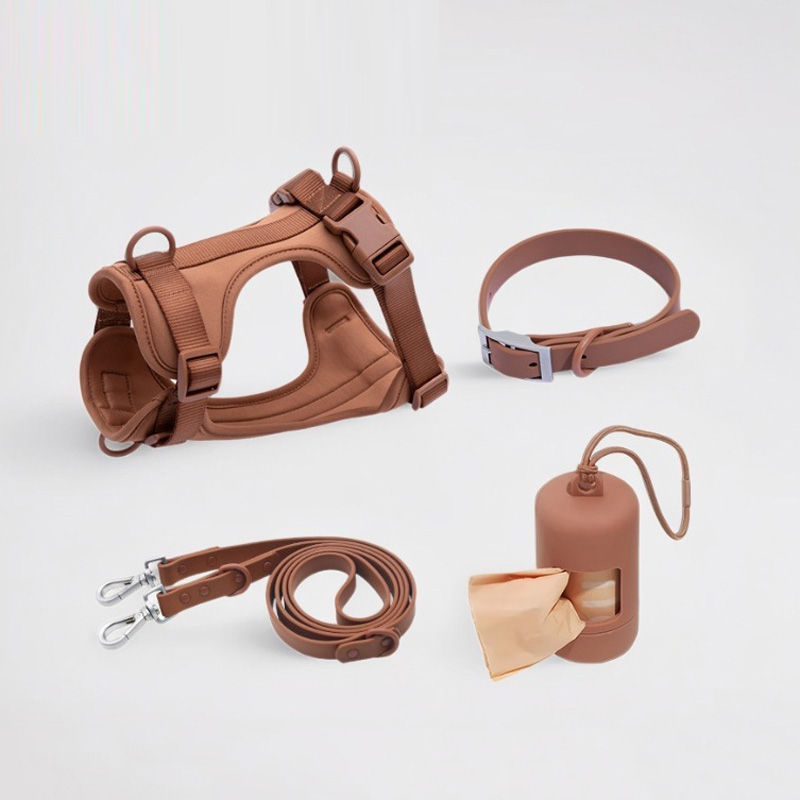 Customizable Color PVC Dog Harness Set