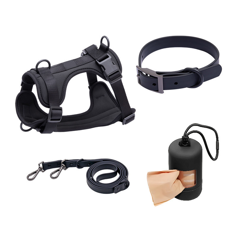 Customizable Color PVC Dog Harness Set