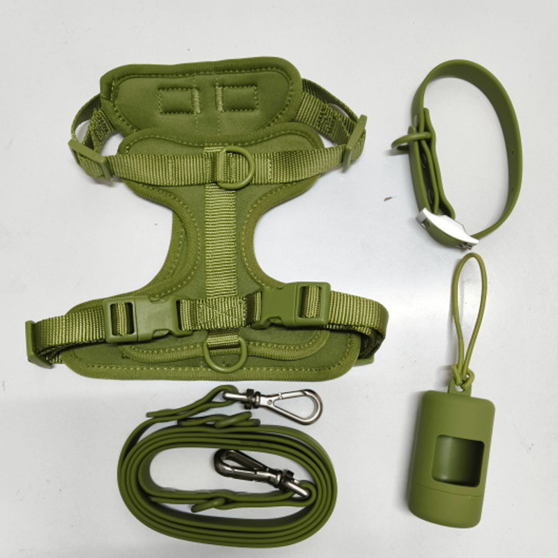 Customizable Color PVC Dog Harness Set