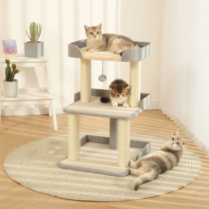 Minimalist 3-Tier Cat Bed and Climbing Frame