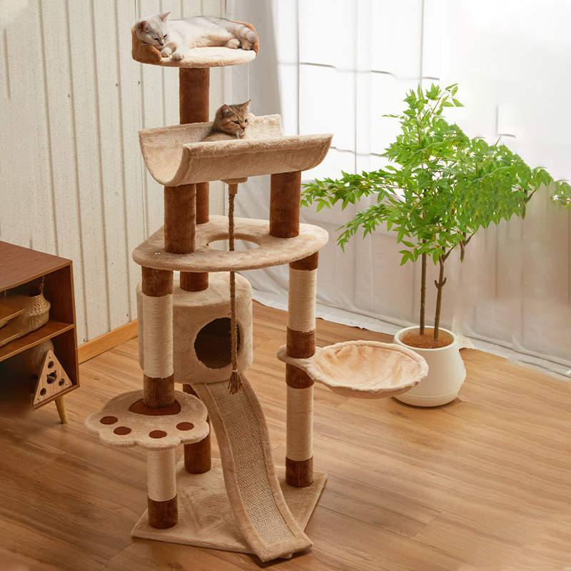 Multi-Cat European-Style Aesthetic Cat Tree