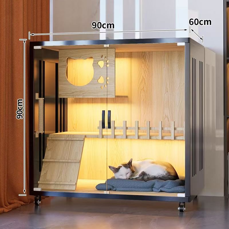 Spacious Wooden Pet Villa for Home Use