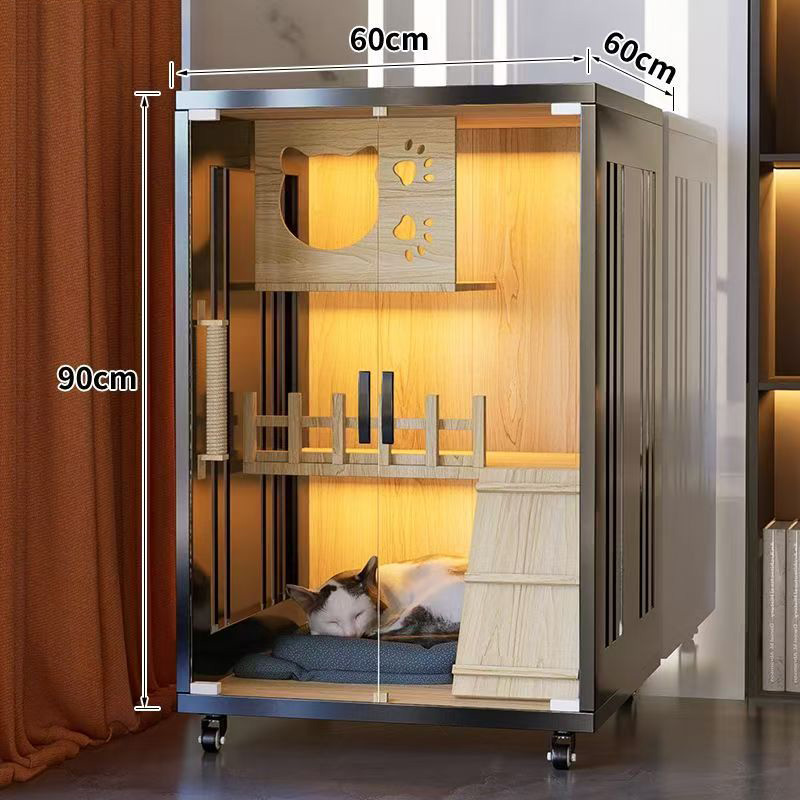Spacious Wooden Pet Villa for Home Use