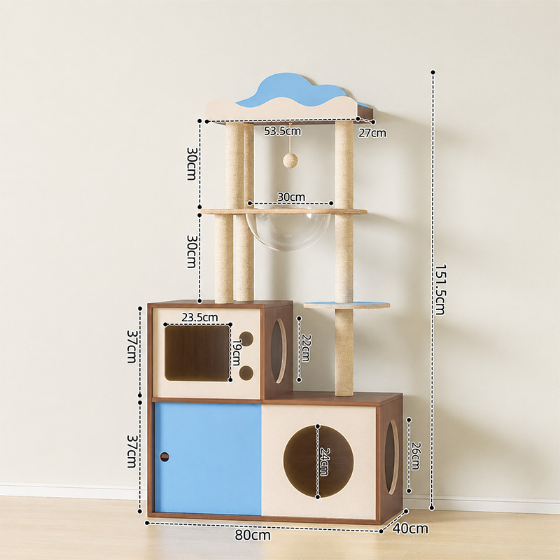 3-in-1 Cloud-Shaped Cat Trees
