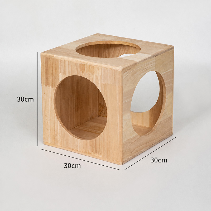Solid Wood Tunnel Cat House
